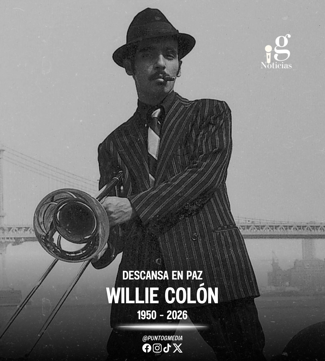 El mundo de la música latina está de luto tras el fallecimiento de Willie Colón a los 75 años. Trombonista y figura clave de Fania Records, referente de la salsa mundial, dejó clásicos junto a Héctor Lavoe y Rubén Blades.

#PuntoGnoticias #PuntoGmedia #WillieColón #Salsa