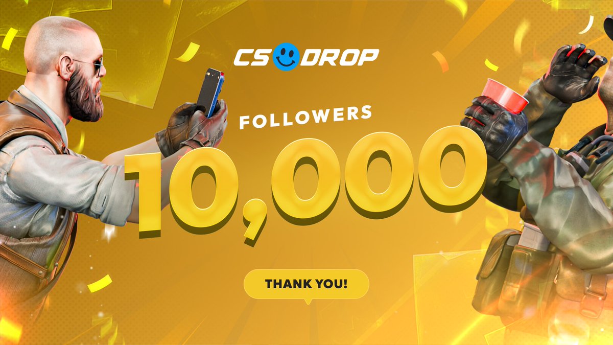 csdropcom's tweet image. 🎉 WE JUST HIT 10K FOLLOWERS ON X!!!! 🎉

To celebrate and thank you all… we’re giving away 10 x $100 on this tweet!! 💰🔥

How to enter:
RT + FOLLOW @csdropcom + TAG 2 FRIENDS