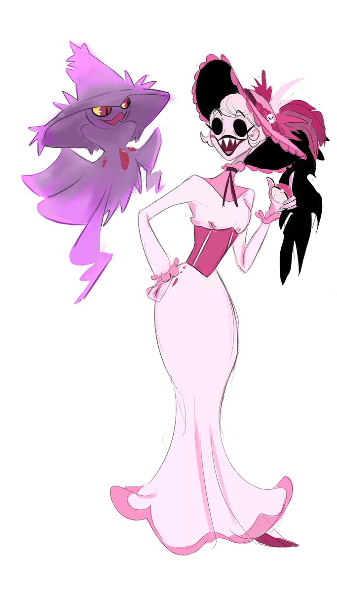 cannibal lady and her ghost friend 👻🔮 #rosiehazbinhotel #hazbinhotelrosie #hazbinhotel #pokemon