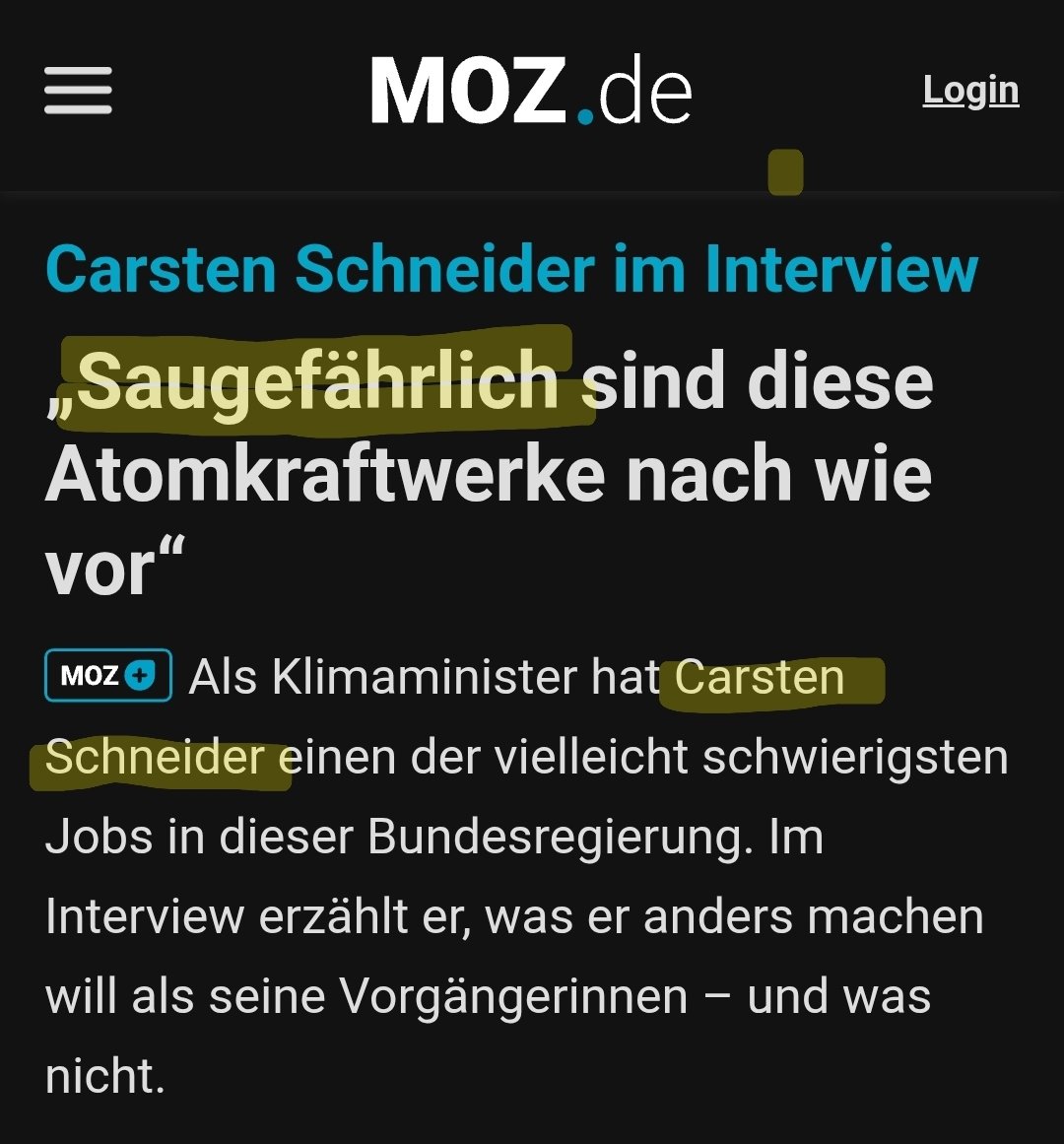 Nach einer äußerst sorgfältig durchgeführten Risikoabwägung kam der "Klimaminister" zu der wissenschaftlichen Erkenntnis, dass Atomkraftwerke "saugefährlich" sind. Das hat er tatsächlich so gesagt.

Dieses Land ist am Ende. Wir leben in einer Kakistokratie.
