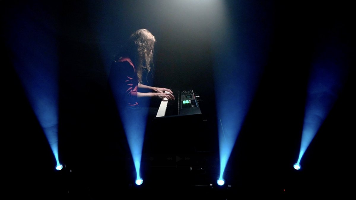 I had new smoke detectors installed in my apartment after the old ones broke. The new ones are triggered by my fog machine that I use as a hazer to make my light beams visible for music videos.

I'll be looking for a new location to record, but here are some of my favorite shots.