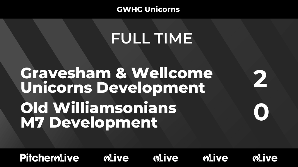 FULL TIME: Gravesham &amp; Wellcome Unicorns Development 2 - 0 Old Williamsonians M7 Development
#GRAOLD #Pitchero
gwhockey.club/teams/254079/m…