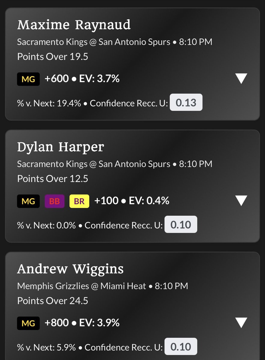 Some EV spots from <a href="/mamaknowsbets/">Mama Knows Bets</a> VF

MGM edition
🔗 in my bio with code for a discount on this tool 

GL if you decide to use any props that are posted

*Paid Advertisement/Partnership*