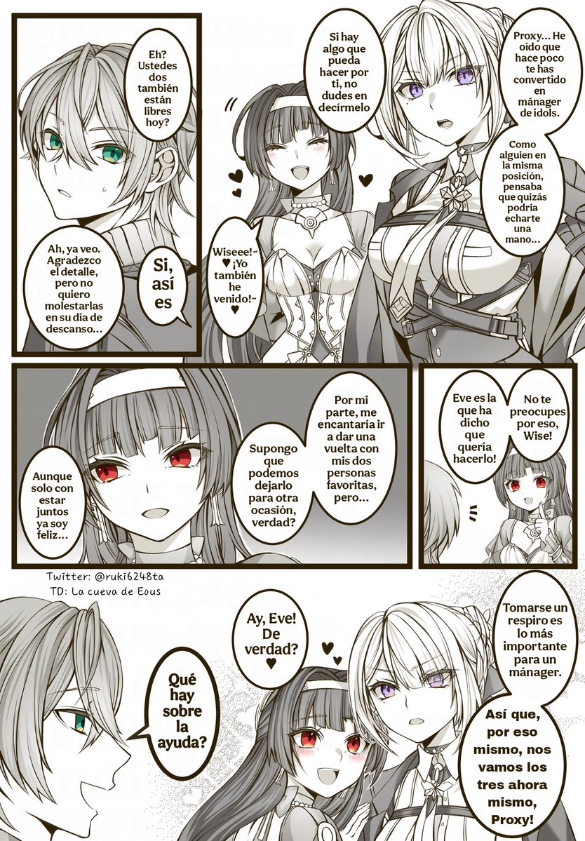 Traducción al español 
"Eve tiene claras sus prioridades"