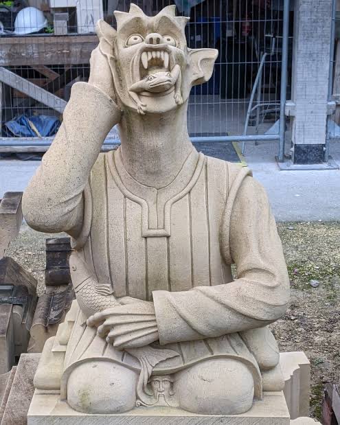 SusanPu77838135's tweet photo. @JamesLucasIT Charlie Gee is rebuilding history. He is carving stone pinnacles &amp; gargoyles on cathedrals requiring restoration with Michelangelo tools &amp; techniques. His  precision is unreal. Skills like this are dying out. Let's celebrate the artisans saving our past! https://t.co/vyUSL1YzTo