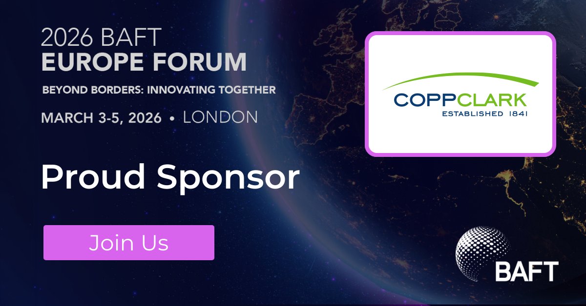 Proud to sponsor the 2026 BAFT Europe Forum. Copp Clark is the authoritative source for market holiday and trading hours data. Helping financial institutions keep global operations accurate &amp; reduce operational risk. coppclark.com

#BAFT #FinancialOperations #MarketData