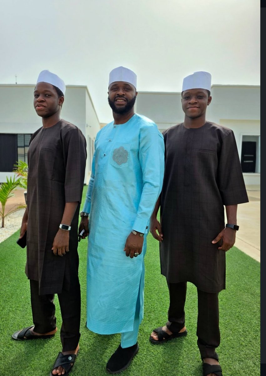 Femi Adebayo and his twins ❤️❤️❤️