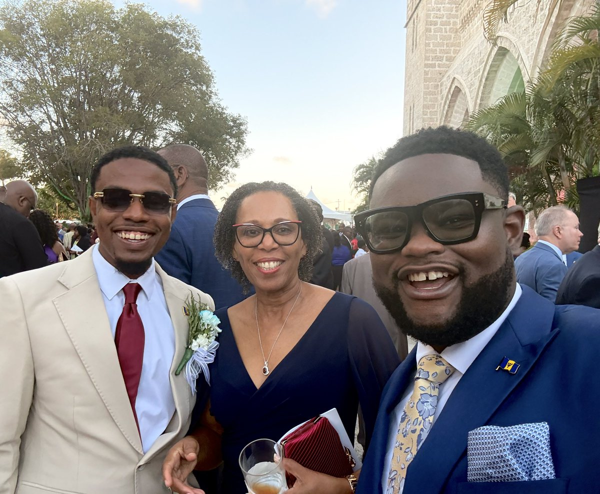 OfficialJSlo's tweet photo. Yesterday, two CP boys in the Upper Chamber. Senator Shane Archer and I were in the same year at Coleridge and Parry. Mrs. Pauline Farley, wife of President of the Senate Reginald Farley, was a senior and maths teacher, and with her help I earned a Grade 1 at CXC. Truly grateful. https://t.co/7DypY14yeG