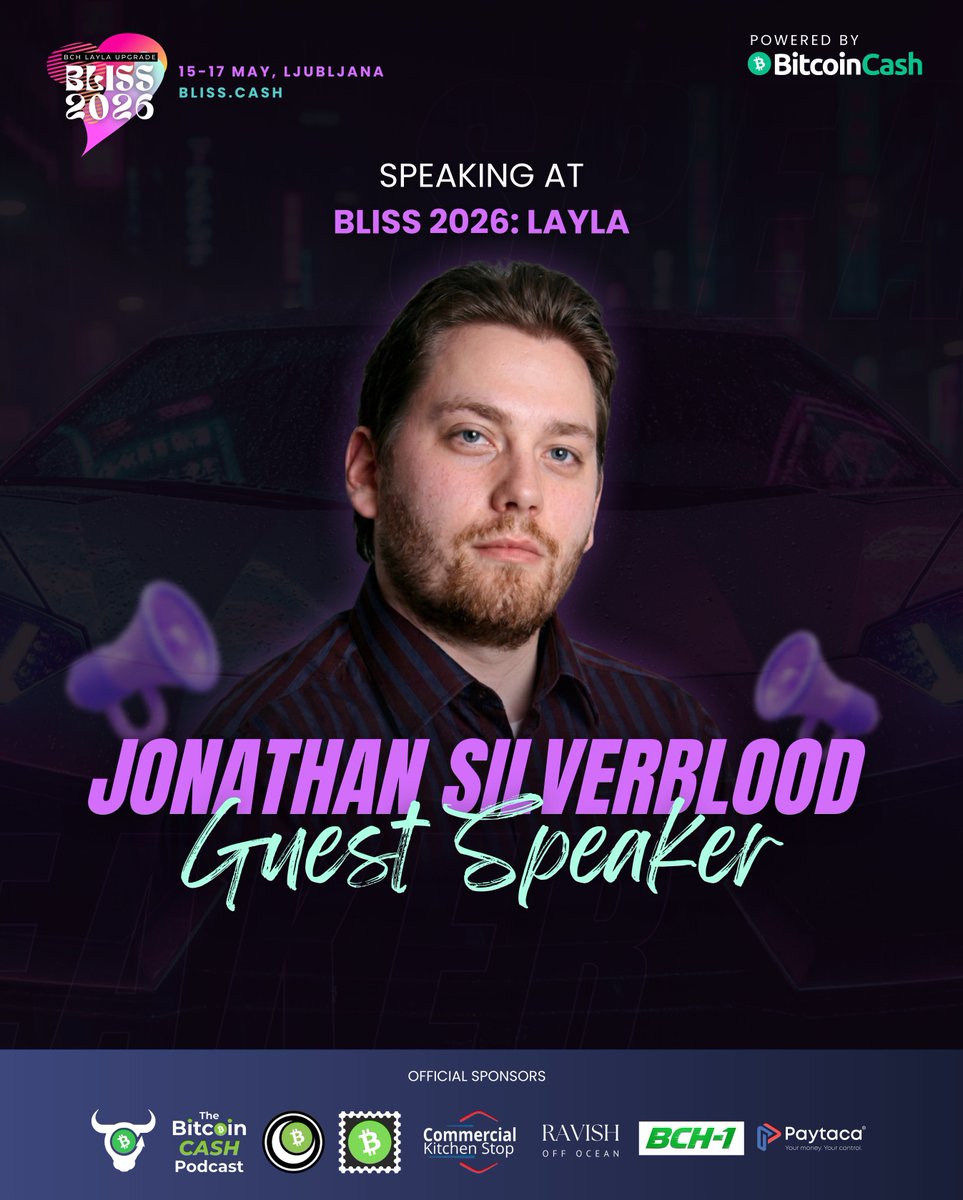 <a href="/SallyMayweather/">Sal the Agorist</a> <a href="/cculianu/">Calin Culianu</a> For the first time, <a href="/monsterbitar/">Jonathan Silverblood</a> will not only be a host of <a href="/bchbliss/">BCH BLISS</a> -- he will also hold a presentation to showcase how <a href="/GeneralProtocol/">General Protocols</a> is making infrastructure that enables Banking on Freedom.