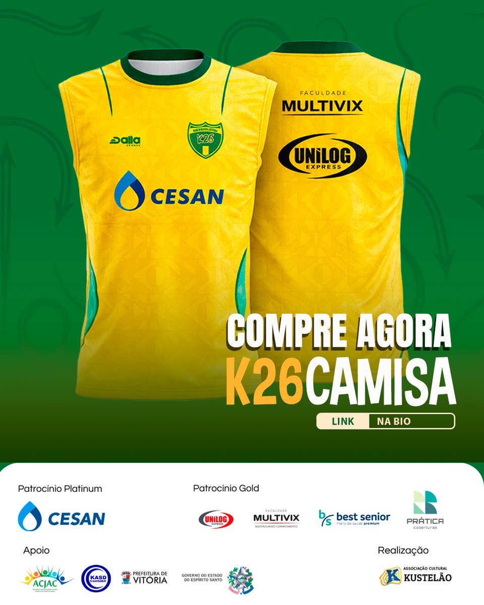 kustelao's tweet image. A CAMISA OFICIAL JÁ ESTÁ DISPONÍVEL!

A K26 não é só uma camisa.
É identidade. É pertencimento. É fazer parte de uma história que começou há mais de 20 anos e cresce a cada edição.

Garanta a sua!
#K26 #Kustelão #OMundoÉNosso