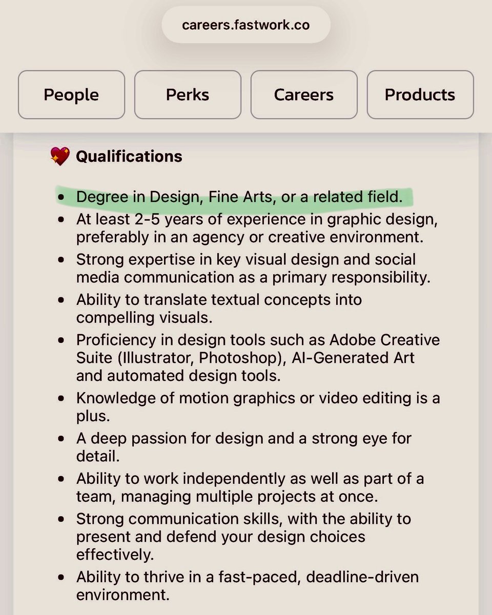 อดทำงานที่ Fastwork เลย.. 🥺 ต้องมี degree..