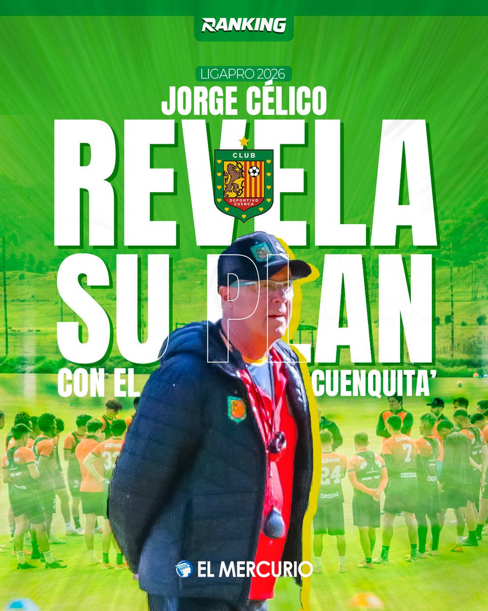 En una entrevista exclusiva con EL MERCURIO, el DT Jorge Célico reveló cuál es son sus planes y objetivos para la temporada 2026 con el #DeportivoCuenca: elmercurio.com.ec/deportes/2026/…