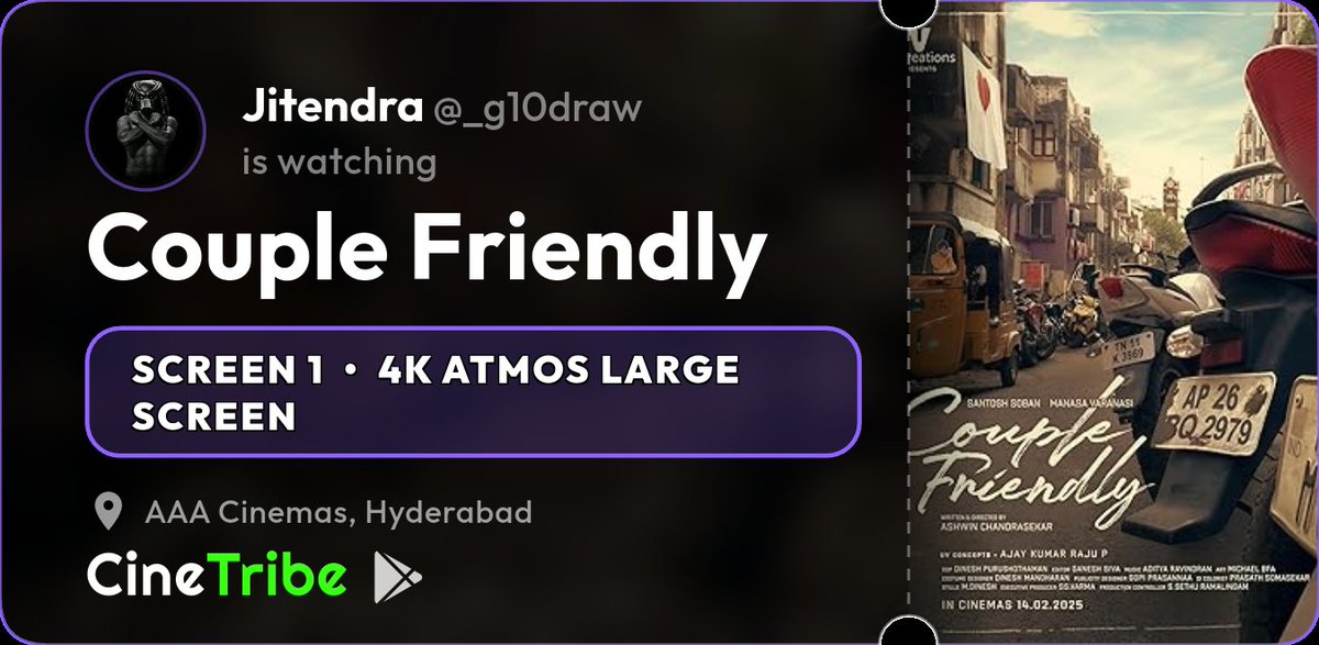 Lights, camera, action! 🎥 Watching #CoupleFriendly at #AAACinemas