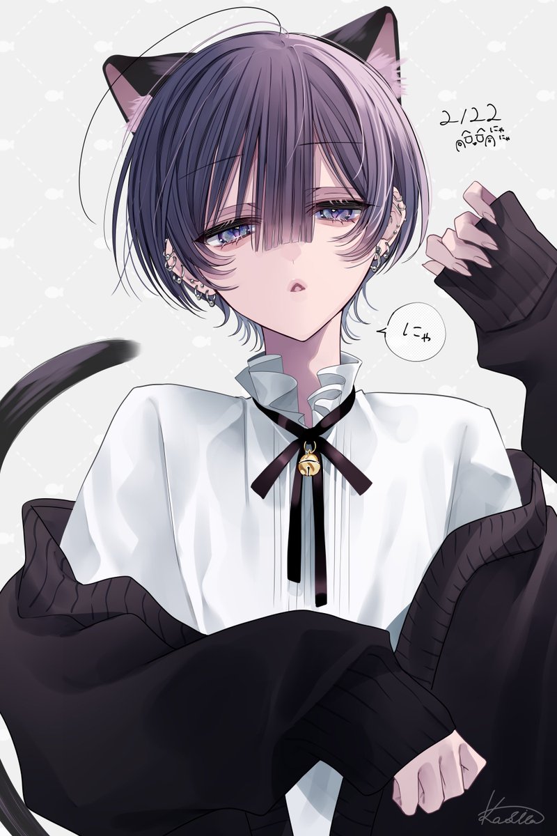 「ねこの日うるねこ #おとなぴ」|カシバ@ジョイネットのイラスト
