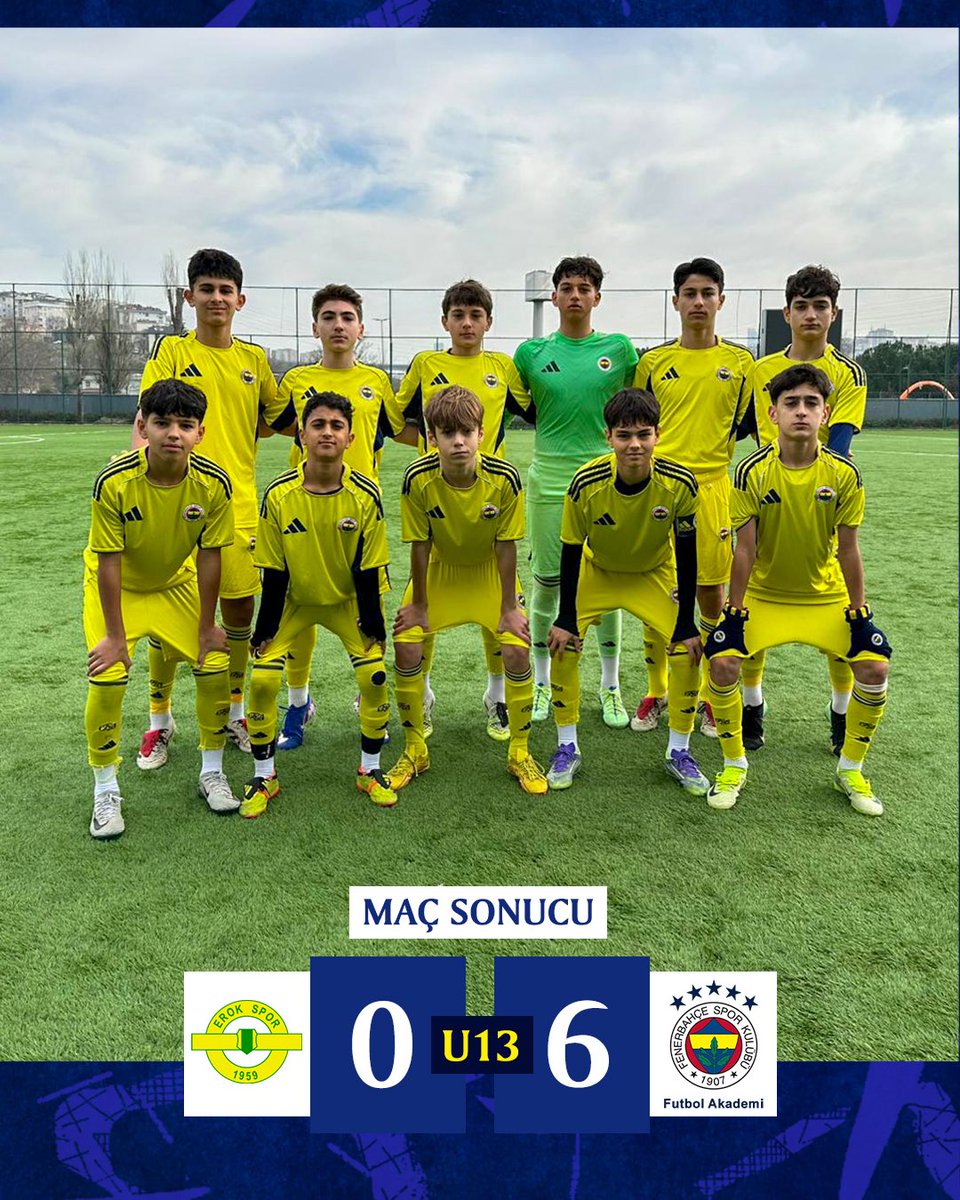 3 puan bizim! 💪

U13 Gelişim Ligi 5. Hafta Maç Sonucu

Esenler Erokspor 0-6 Fenerbahçe 

1’, 60’ Salih Küçükosmanoğlu 
33’ Şener Ekrem Albayrak
55’ Edris Sakhizada 
62’ Kuzey Kaan Poyraz 
70’ Selman Nazif Alkan

#GençKanaryalar