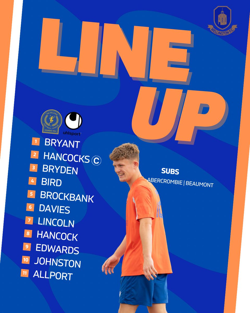 WellingtonFC1's tweet photo. STARTING XI

Here’s how we line up today vs @ShortwoodUtdFC in Hellenic Divison One league action

UTW🍊🔵🟠

#TangerineArmy https://t.co/Rb9ZhW62rL