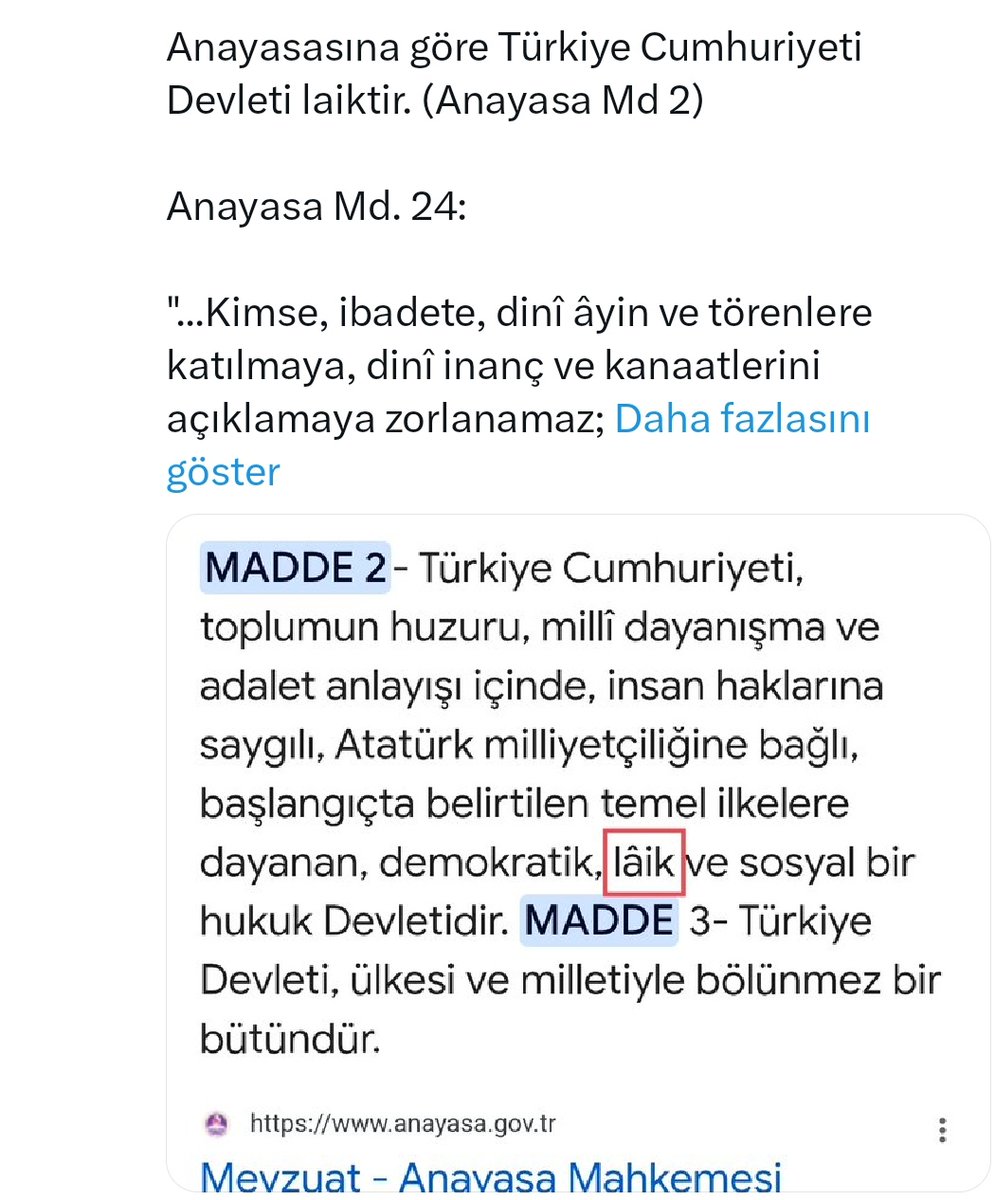 <a href="/Veli_Der/">Öğrenci Veli Derneği</a> Anayasa Maddelerine 
uymak zorundayız!

TÜRKİYE CUMHURİYETİ DEMOKRATİK,LÂİK VE SOSYAL BİR HUKUK DEVLETİDİR!