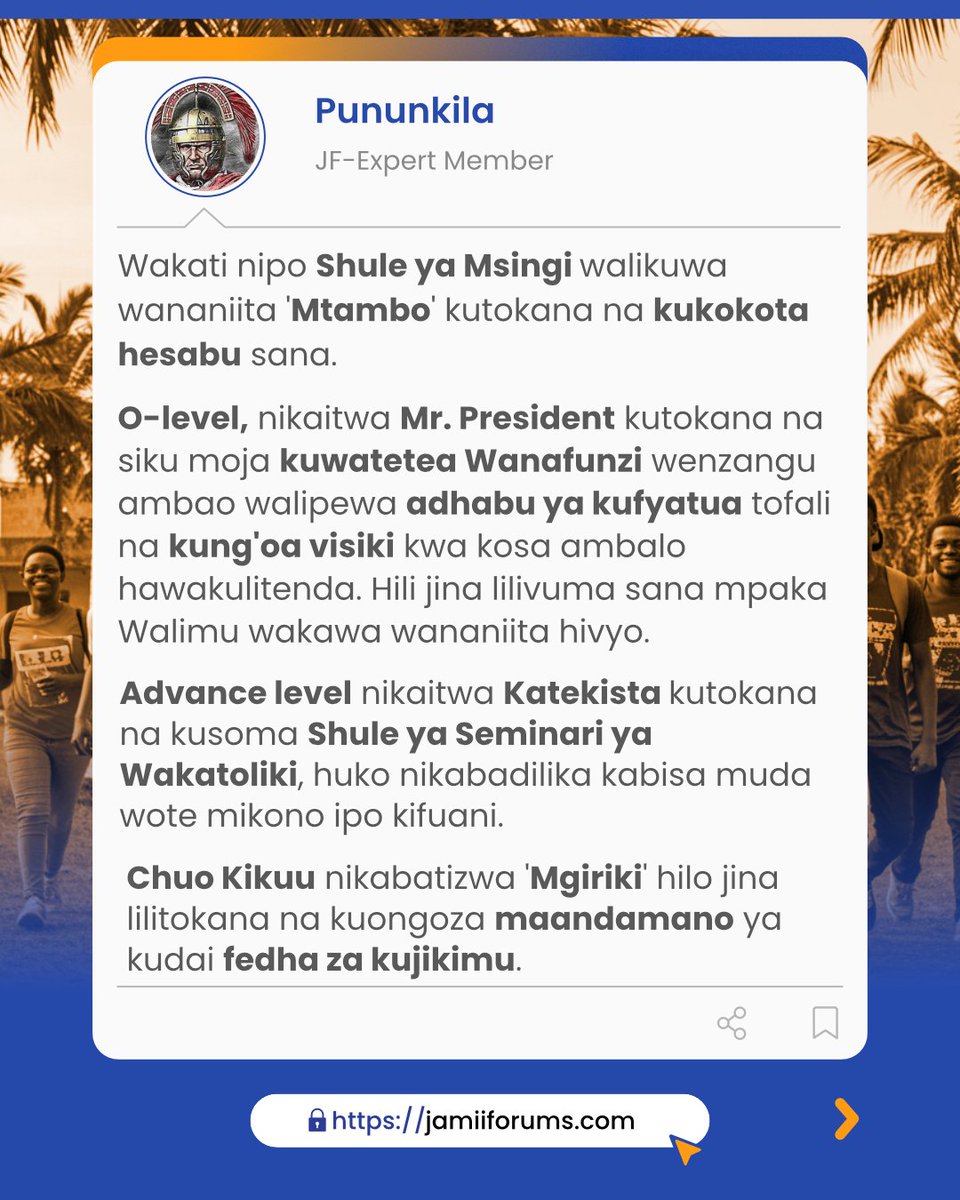JamiiForums's tweet photo. Mdau, wewe uliitwa jina gani la utani shuleni? Mtag rafiki yako wa shuleni tucheke pamoja😃
Kuona maoni ya Wadau JF tembelea https://t.co/OmxWNak6GE
#JamiiForums #JFChitChat #Elimu https://t.co/SPAhrN6wTa
