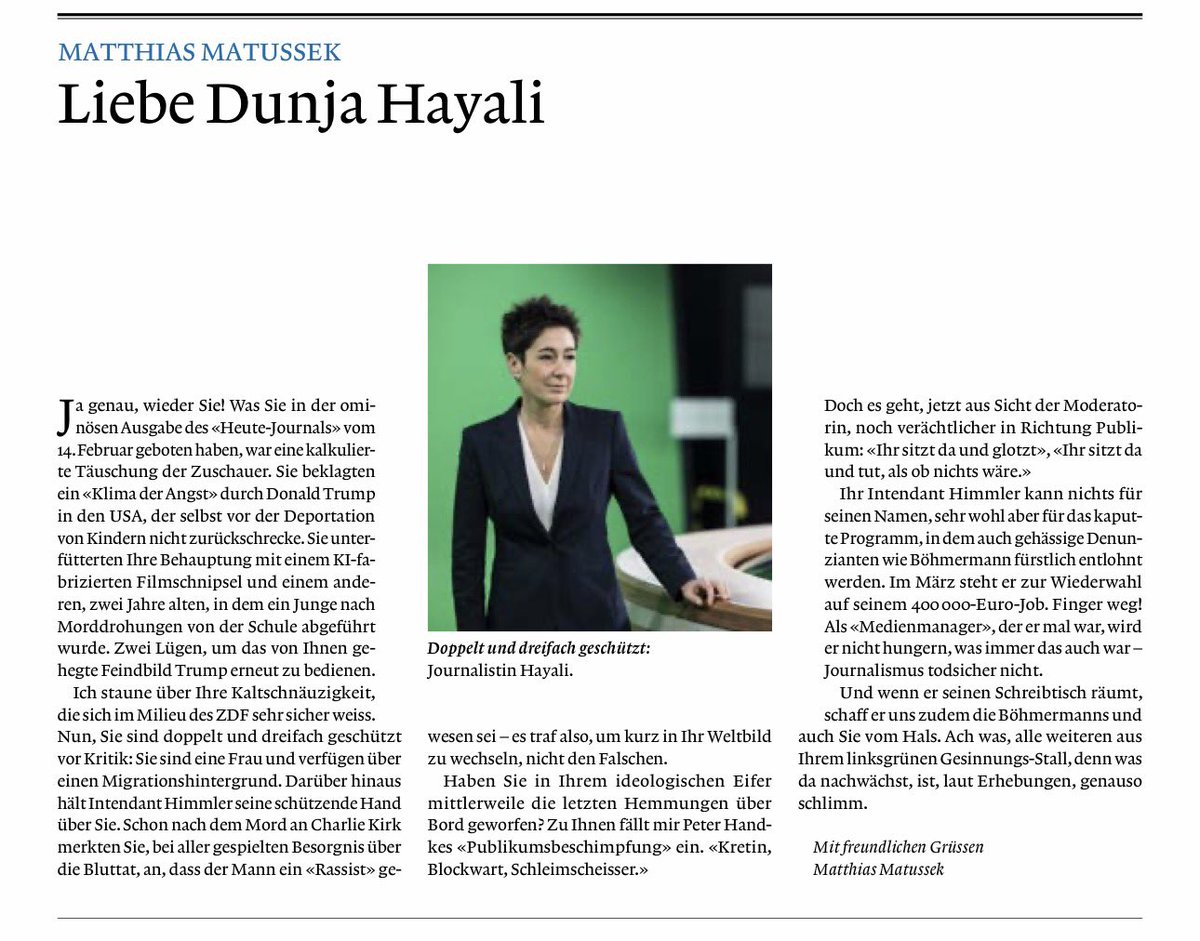 Offenbar gilt die Aktivistin #Hayali als unberührbar, für die #gefälschten und von ihr moderierten Videos wird nun die zuliefernde Korrespondentin als #Bauernopfer nach NY versetzt - ich kann aus eigener Erfahrung sagen: Es gibt Schlimmeres😂