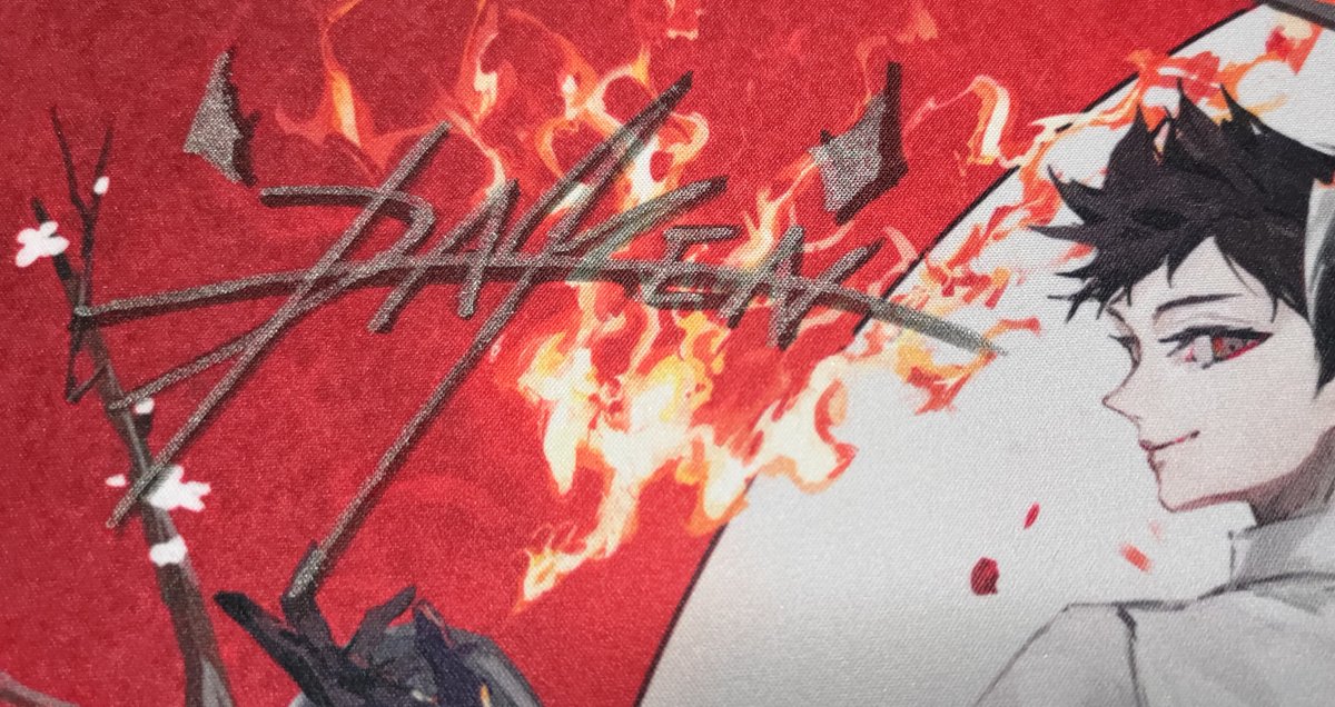 今日のプレイマット Dakenさんのサインを頂いて大満足、シリアル入りの