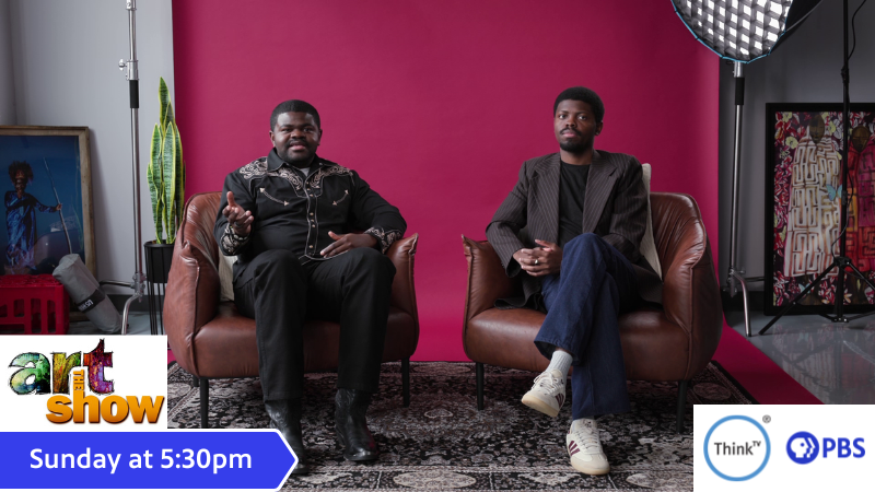 ThinkTV's tweet image. Discover how Gift and Romain Mayambi are making waves in the Cincinnati art scene on a new episode of The Art Show tomorrow at 5:30pm on ThinkTV16, the station livestream, or the PBS App - learn more: thinktv.org/theartshow/ #pbs #localpbs #localart #cincinnati