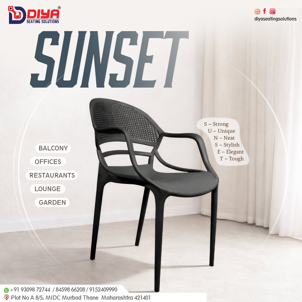 diyaseatin46731's tweet image. Add style to your café seating with the Sunset Café Chair from Diya Seating Solutions 🪑✨
Modern design, durable build &amp;amp; perfect for cafés ☕ and restaurants 🍽️.#SunsetCafeChair #CafeFurniture #CommercialSeating #DiyaSeatingSolutions