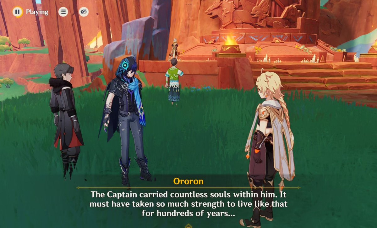 "The Captain carried countless souls within him. It must have taken so much strength to live like that for hundreds of years..."