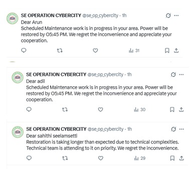 tgspdcl's tweet image. #FakeNews 

@TGSPDCL carried out scheduled maintenance today at various places duly informing residents by #PRESSNOTE, #Door-to-Door intimation, #SMS and #LocalAnnouncements 

Such selective reporting is misleading and false 

Find actual newspaper clips below