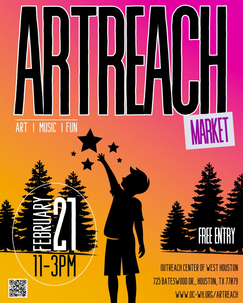 OutreachCentWH's tweet photo. Today is the day for art, music, and fun at Artreach Market, hosted by Outreach Center of West Houston, 725 Bateswood Dr., Houston, TX 77079. See you there for all of the fun from 11 a.m. - 3 p.m.! #OCWH #art #music #fun #htx #artreachmarket https://t.co/AD9p7DvT1L