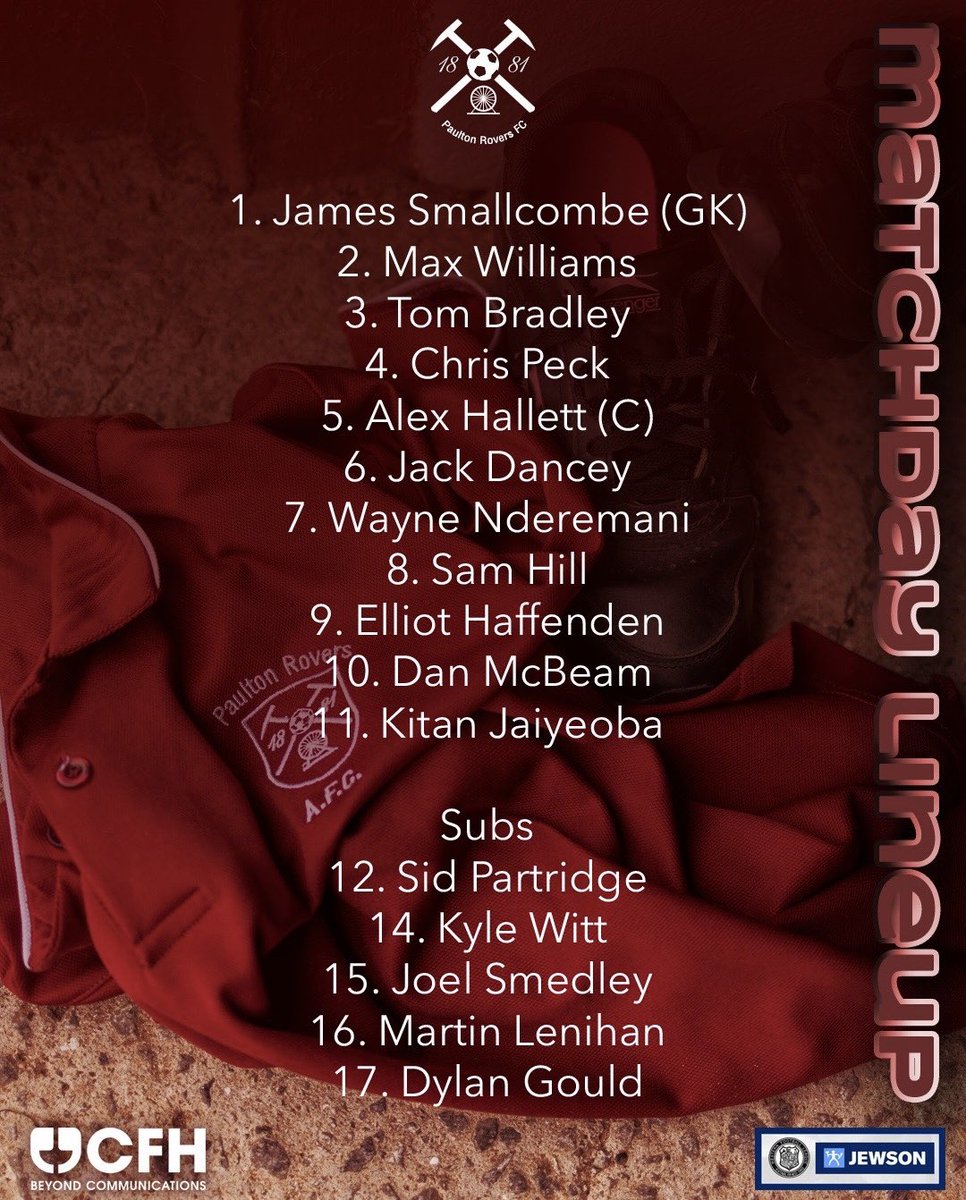 PaultonRoversFC's tweet image. Here is how we lineup for today’s important clash with Buckland Athletic! If you are unable to make the game then follow live on X, our WhatsApp Channel, the Pitchero App or the main website. Links in the Match Centre on the website. Kickoff 3pm

#SupportLocalFootball