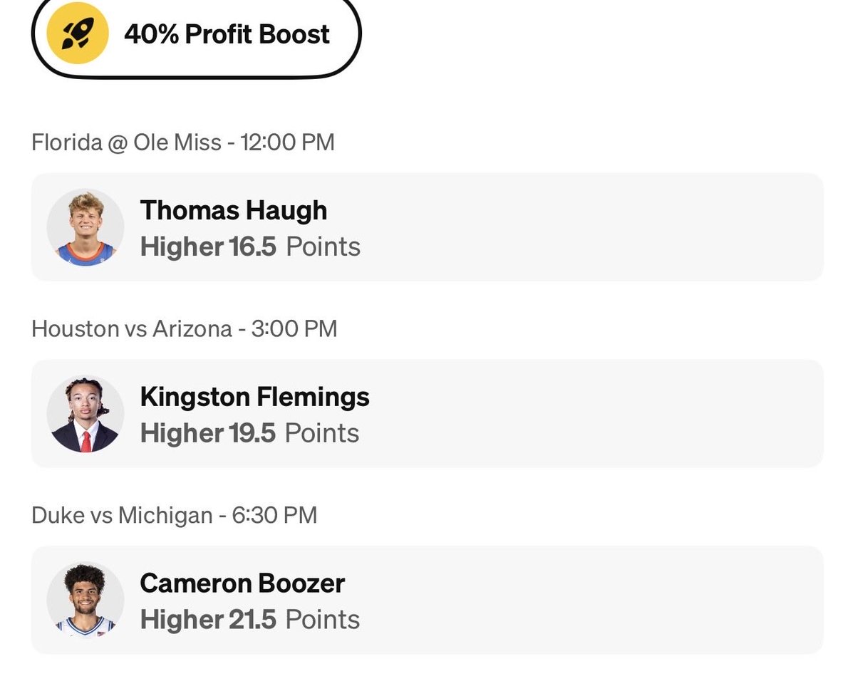 ChillyBets's tweet photo. 40% College Player Prop Boost on underdog!

Use code Chilly, get $75 in bonuses 👇

https://t.co/WhcI6lOQCh https://t.co/JvMS3hPA5c