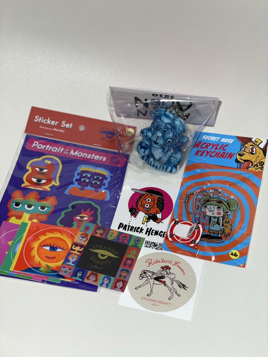 原宿でのSECRET BASE IN TOKYO伺いました！
かっこよくもあり可愛くもある数多くの作品が沢山あってとても素敵でした！お二方にもお会い出来て良かったです☺️
<a href="/CryptMonsters_/">Marinko👁️まりんこ</a> 
<a href="/PATSAN_ART89/">𝙋𝘼𝙏𝙍𝙄𝘾𝙆 𝙃𝙀𝙉𝙂𝙀𝙉@ぱとりっく変幻</a>