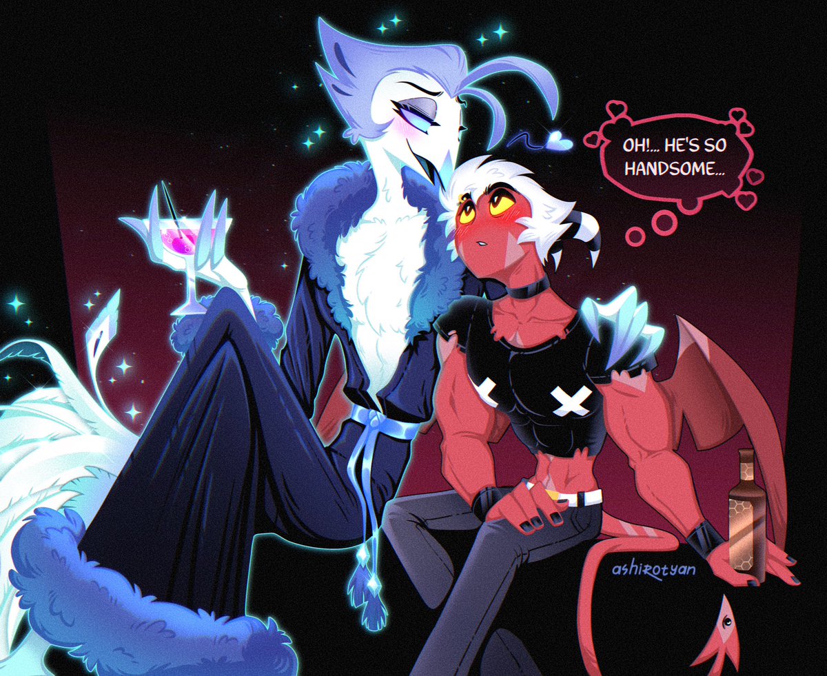 I haven't drawn these two in a long time. I missed them🥺💕

#Jessalphus #Andrealphus #Jesse #HelluvaBoss #HelluvaBossFanart