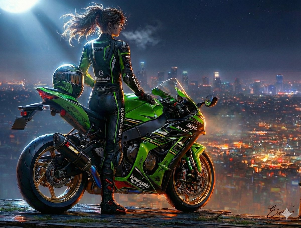 ZX-10RR / Midnight Chill. 喧騒が遠ざかりエンジンの熱気だけが残る