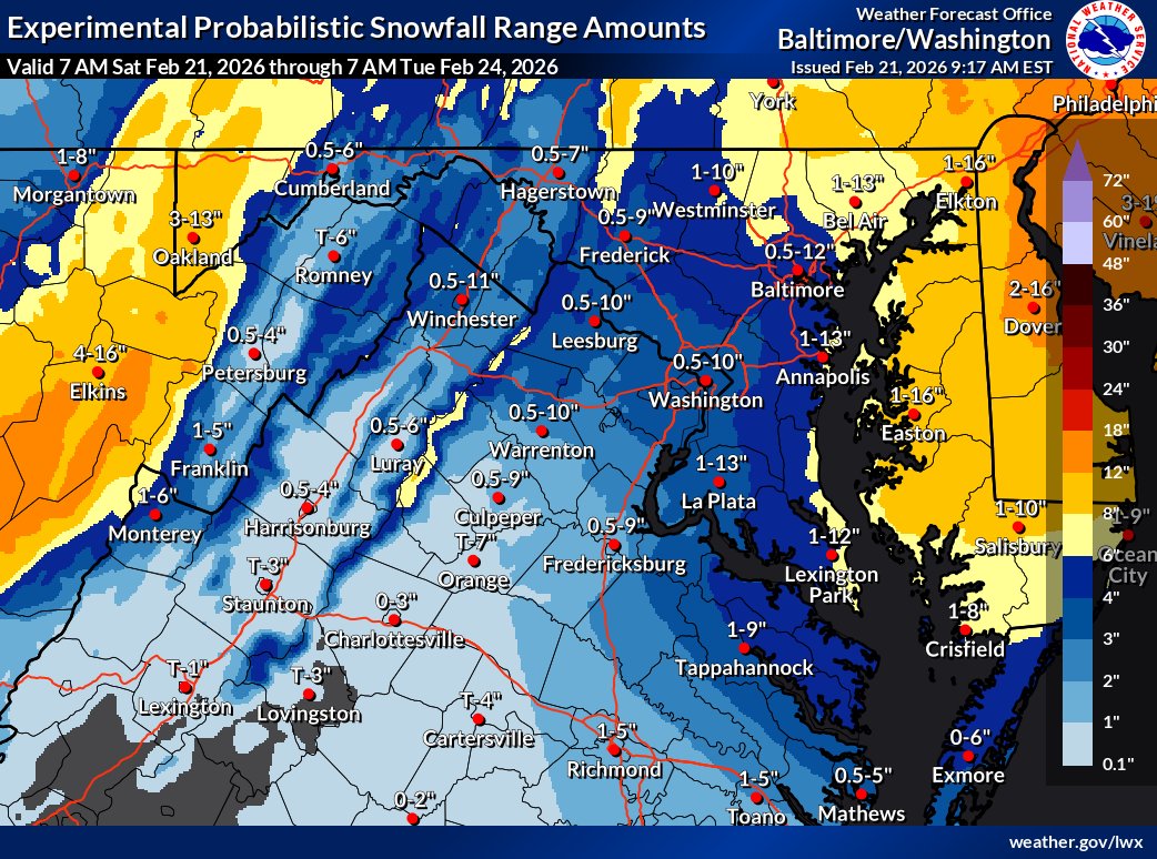 That's one heck of a snowfall range in the DMV
