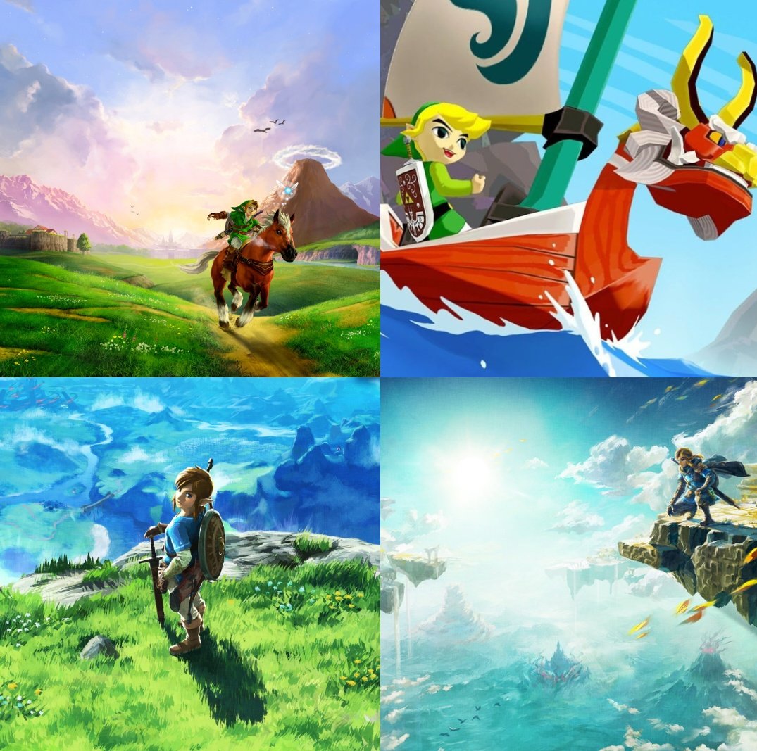 My favourite Zelda games

- Ocarina of Time 
- Wind Waker 
- Breath of the Wild
- Tears of the Kingdom 

#Zelda40th