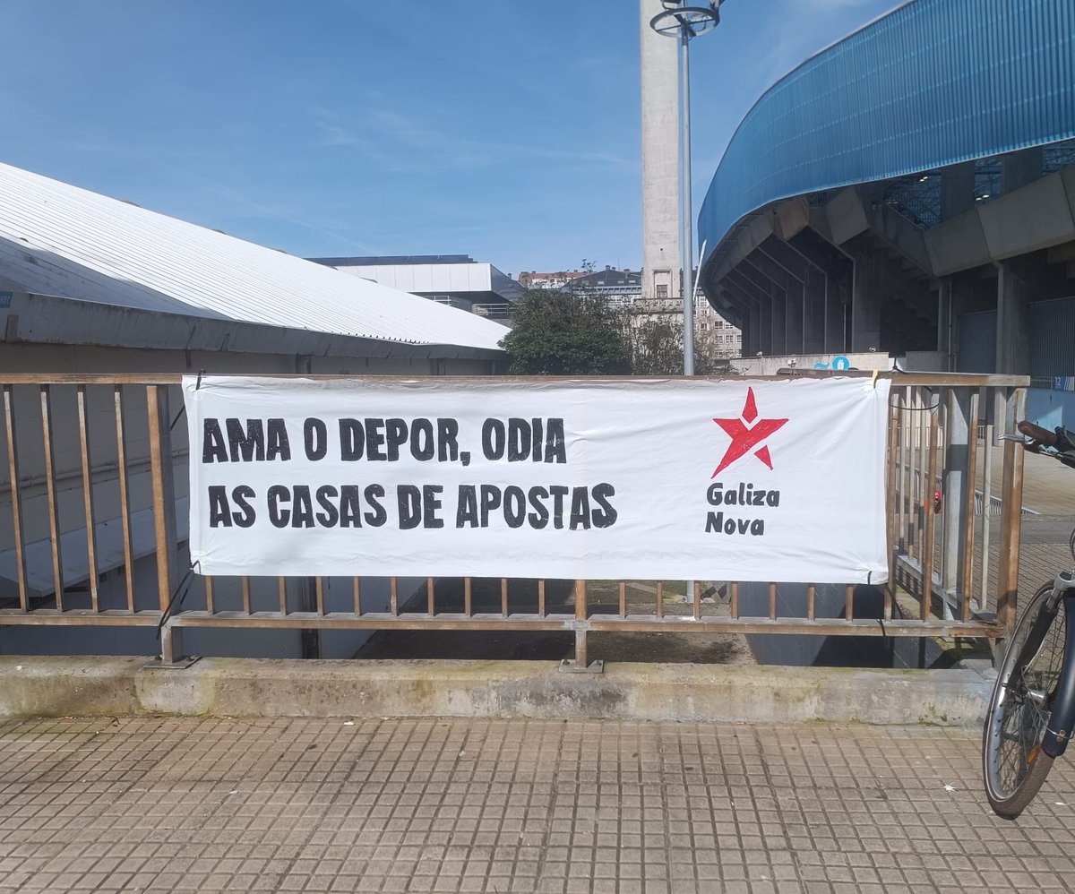 📸 Ama o Dépor, odia as casas de apostas. Betway fóra de Riazor.