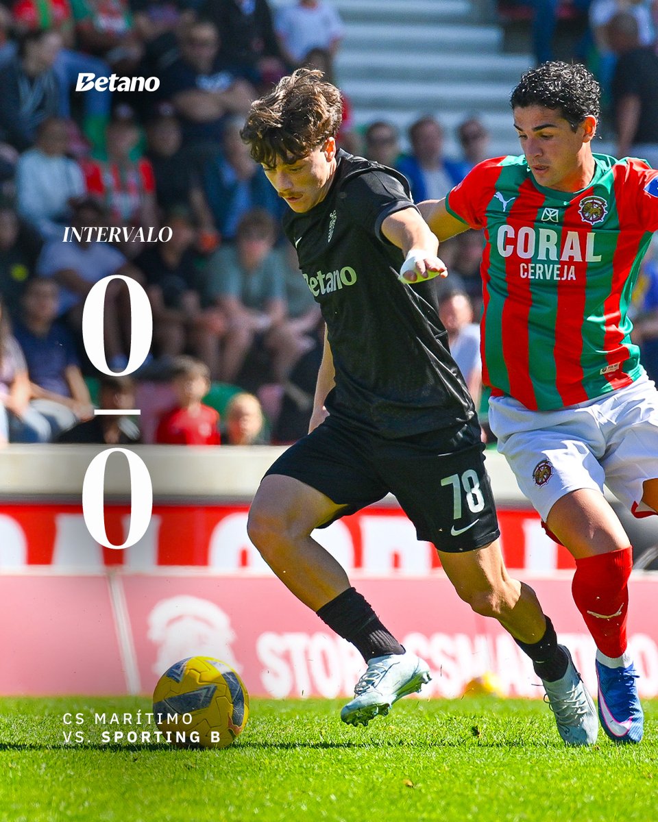 SportingCP's tweet photo. #SportingB | ⏸️ Os Leões recolhem ao balneário com um empate no marcador ⚖️

🔴 0-0 ⚫  // #CSMSCP https://t.co/mAYOuvr0v4