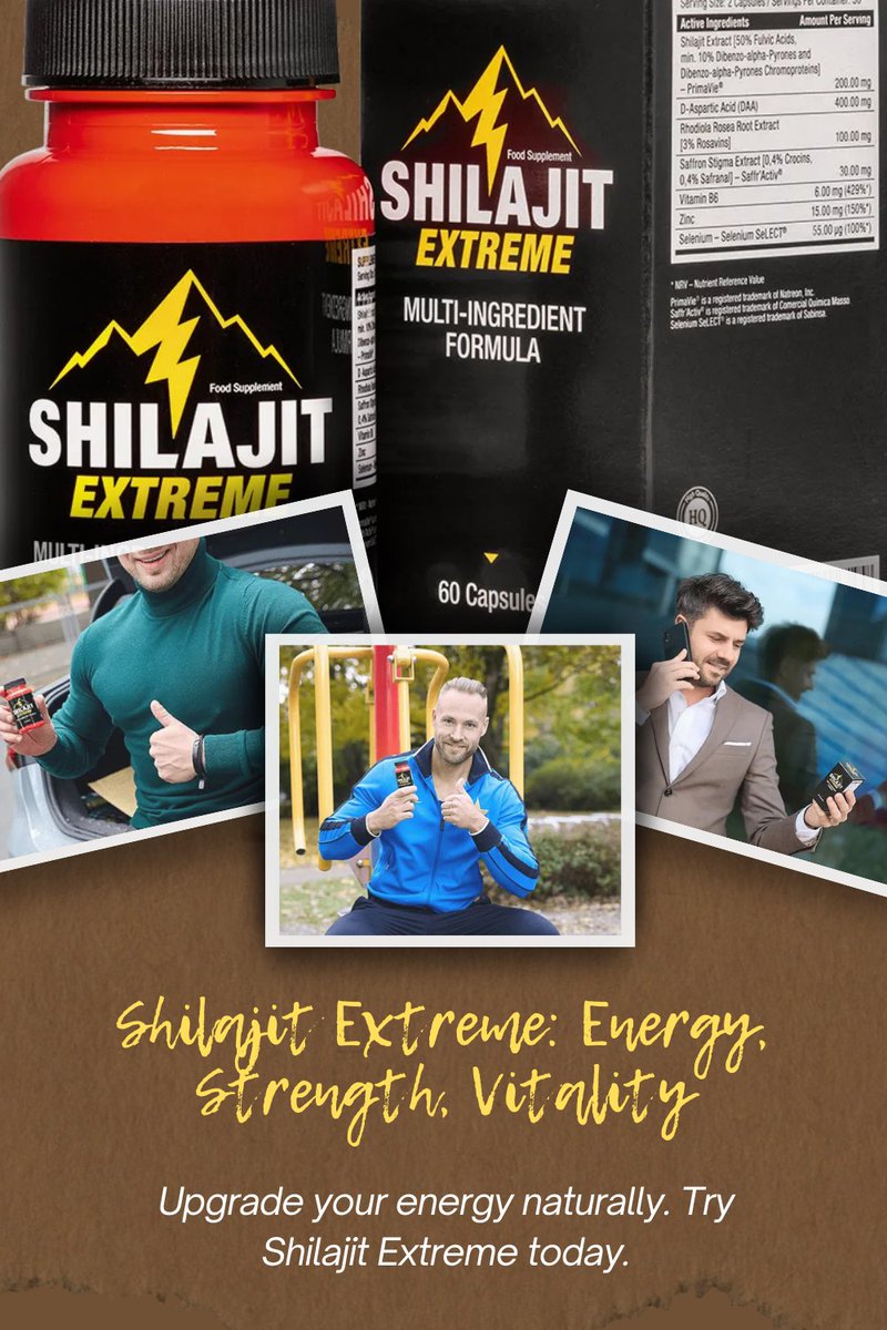 MdAzizu93911352's tweet image. Shilajit Extreme: Energy, Strength, Vitality
Upgrade your energy naturally. Try Shilajit Extreme today.
nplink.net/jjkey1yc

#ShilajitExtreme #MensVitality #NaturalEnergy #TestosteroneSupport #ActiveLifestyle #StressSupport #DailyPerformance #MensHealth