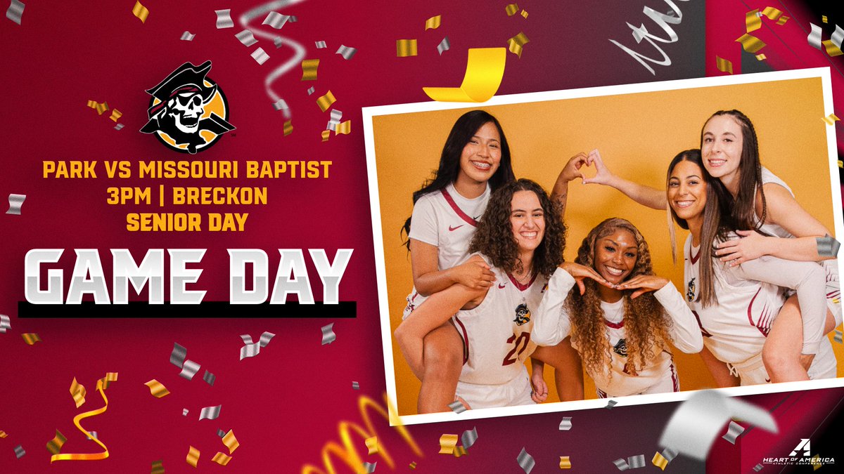 W🏀, It's time to celebrate the Seniors‼️Join the Pirates on Senior Day, taking on Missouri Baptist at 3pm in Breckon Sports Center‼️Our seniors will be recognized 5 min before game time🏴‍☠️
📺buff.ly/Pf4uSU6 
📈buff.ly/YJBXlaE