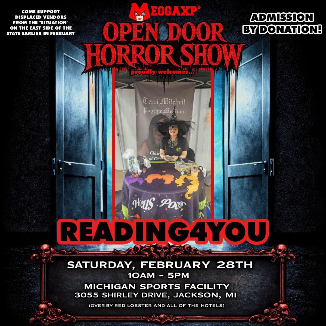 The next vendor to join MeggaXP's "Open Door" Horror Show! Supporting Displaced Vendors! is....

READING4YOU

"I am a Spiritual psychic tarot card reader, blunt to the point, I dont hold back. I do pass, now and future."
