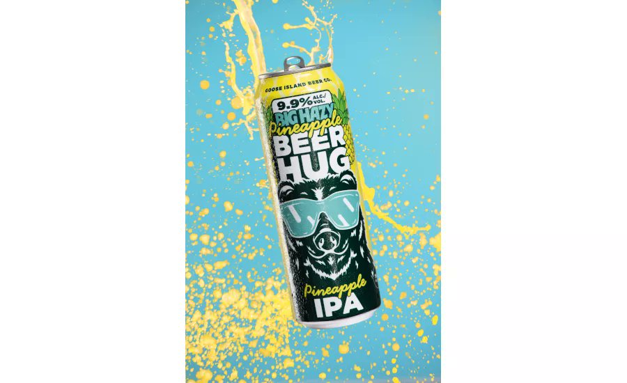 BeverageInd's tweet image. Clocking in at 9.9% ABV, Big Hazy Pineapple Beer Hug brings a pineapple-forward profile to the Beer Hug lineup. 🍍
Image courtesy of Goose Island Beer Co. 

#CraftBeer #Pineapple #IPA #HighABV

brnw.ch/21x08Yi