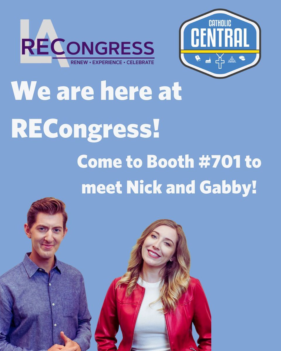 We’re here at RECongress! Stop by Booth #701 to meet Nick and Gabby from Catholic Central—what’s the one question you’d want to ask them today?