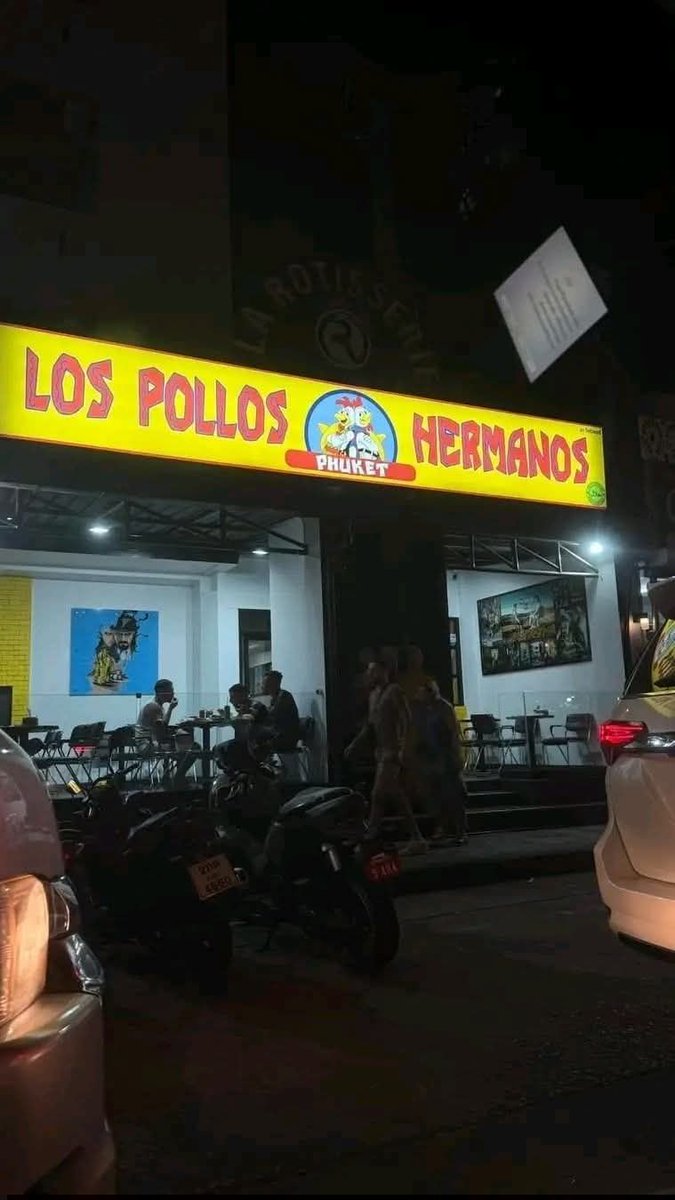 bestofbreakin's tweet photo. A real Los Pollos Hermanos restaurant in Thailand. https://t.co/D5JQBJcApf