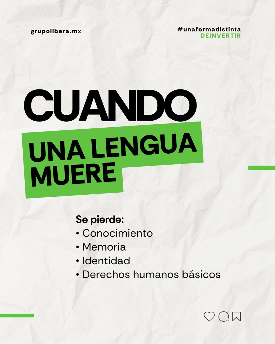 Proteger las lenguas originarias significa reconocer a quienes las hablan, garantizar acceso a servicios, educación y justicia, y sostener la pluralidad cultural que nos define como país. 

#diainternacionaldelalenguamaterna #libera