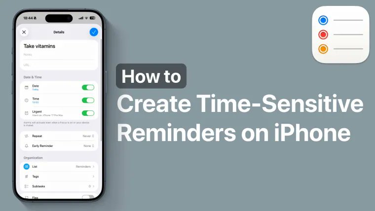 How to Create Time-Sensitive Reminders That Bypass Focus Modes ioshacker.com/how-to/create-…