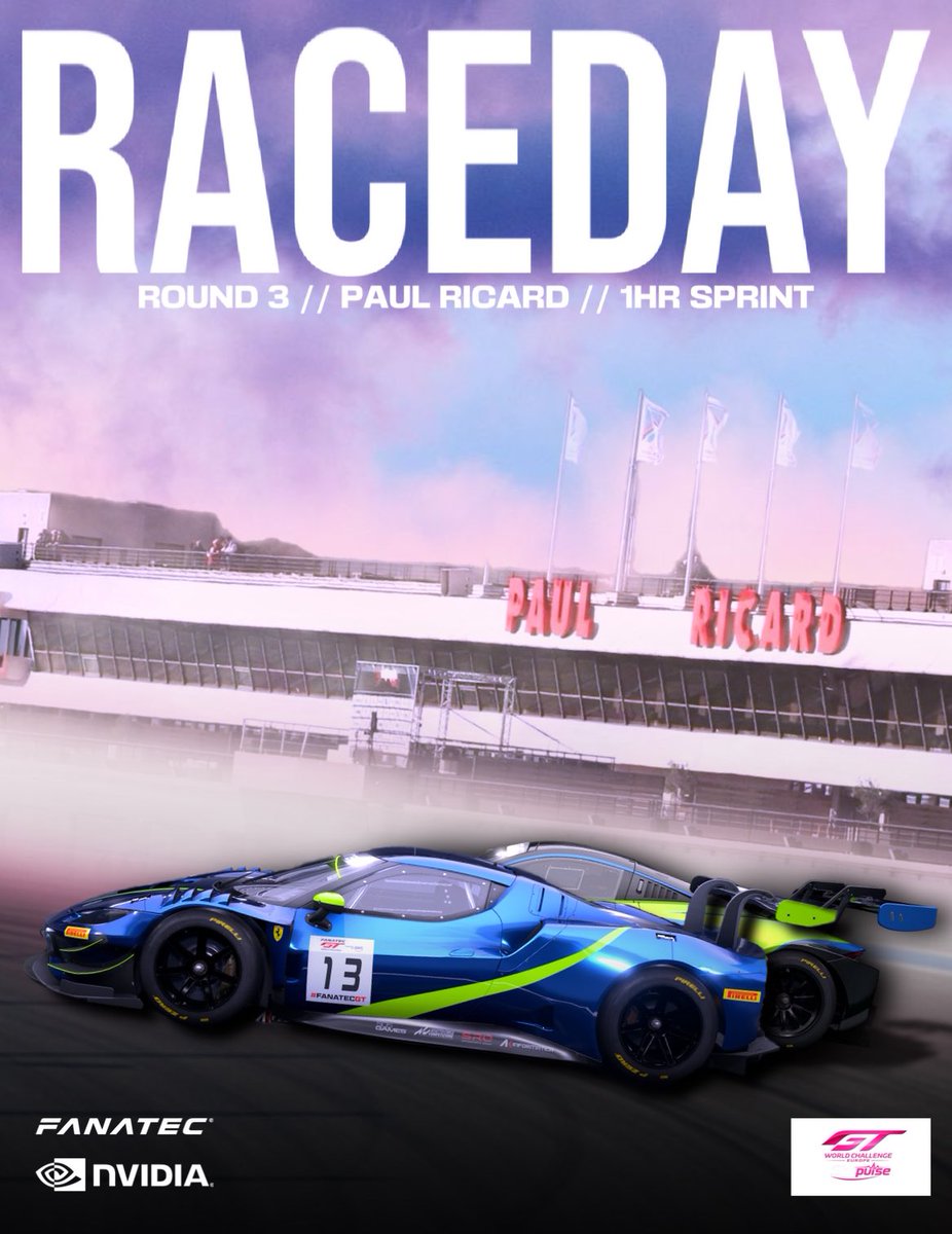 CompetitionAGR's tweet photo. RACEDAY!
The AGR team are in France for round 3 of the SimPulse GTCE Championship. 🏆
Our maiden race, today, around Paul Ricard Circuit. 🇫🇷
The drivers have been working hard towards tonight’s race and are looking like strong contenders.
#SimPulse #GTCE #OneAGR 💙💚 https://t.co/aEiYrKf7BN