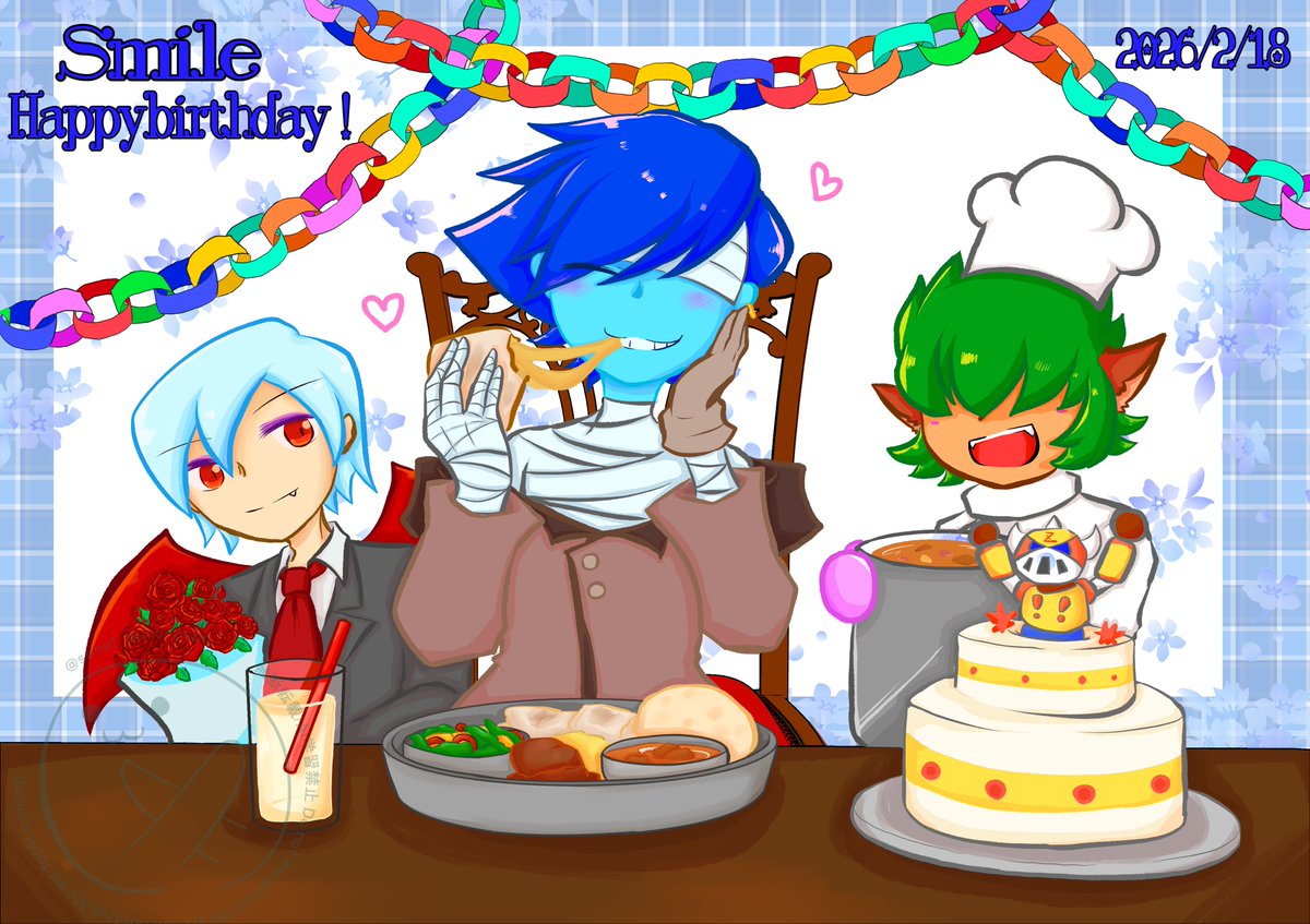 #Deuil_スマイル誕2026
#popn_art 
うぉぉぉぉぉごめんよスマイル大遅刻や😭😭😭💦💦💦
ほんまお誕生日おめでとう〜！！！！！🥳🥳✨✨沢山カレーお食べ……チーズナンもあるでよ……