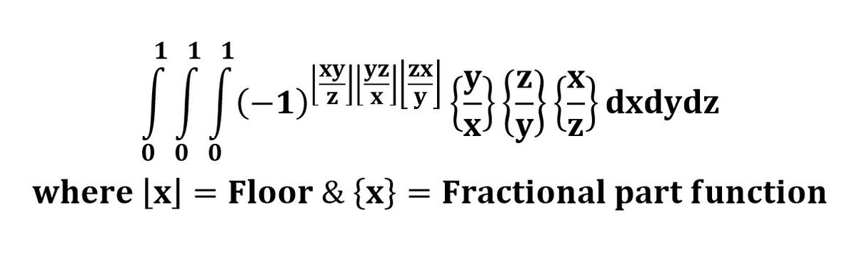 Integrer Part In Math This is a beautiful integral because it hides a complicated-looking ...