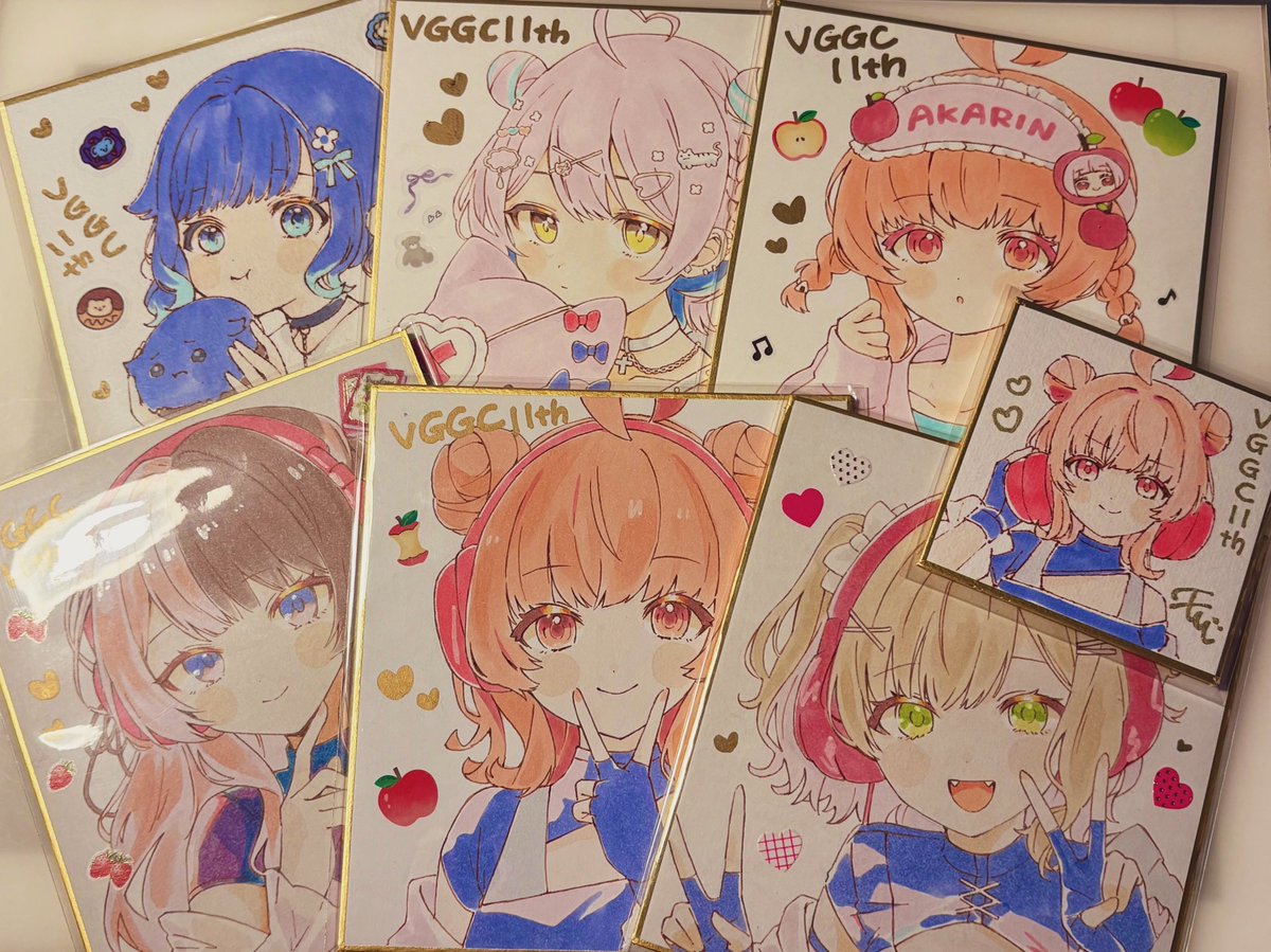 色紙一覧です！ 1枚2000円、豆色紙は500円です。 頒布はセット購入者